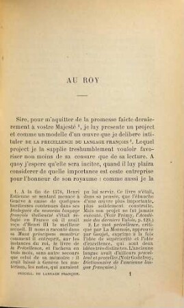 La précellence du langage françois
