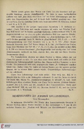 1: Bemerkungen zu Johann Spillenberger