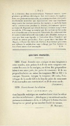 Questions proposées.