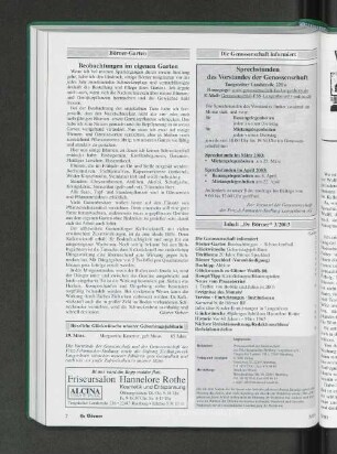 Beobachtungen im eigenen Garten