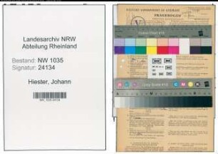 Entnazifizierung Johann Hiester , geb. 14.07.1895 (Werkmeister)