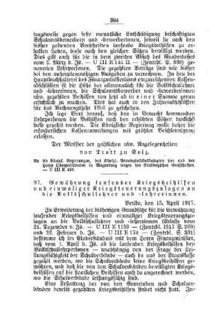 Gewährung laufender Kriegsbeihilfen und einmaliger Kriegsteuerungszulagen an die Volksschullehrer und -lehrerinnen : [G. Öffentliches Volksschulwesen]
