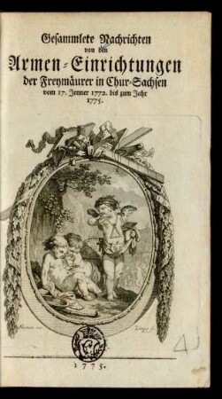vom 17. Jenner 1772. bis zum Jahr 1775.: Gesammlete Nachrichten von den Armen-Einrichtungen der Freymäurer in Chur-Sachsen