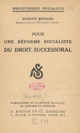 Pour une réforme socialiste du droit successoral