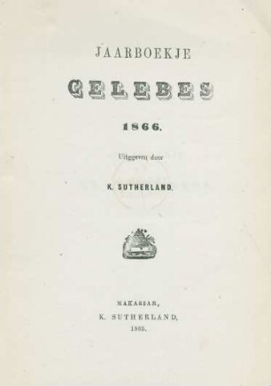 1866: Jaarboekje Celebes