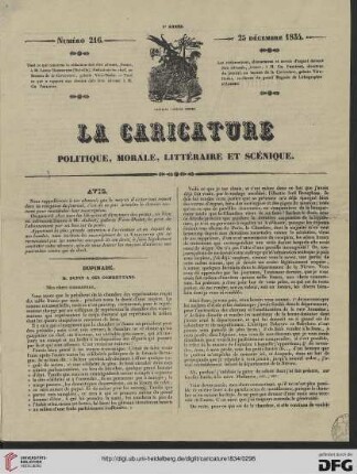 Numéro 216 (25 Décembre 1834)