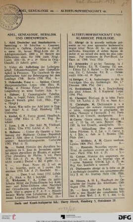 Altertumswissenschaft und klassische Philologie (Nr. 12-57)