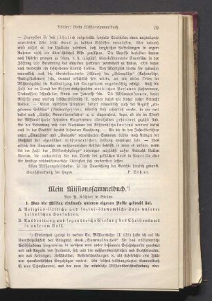 Mein Missionssammelbuch