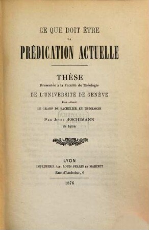 Ce que doit être la prédication actuelle