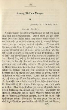 Ludwig Tieck an Waagen
