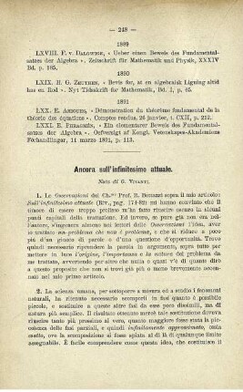 Ancora sull'infinitesimo attuale