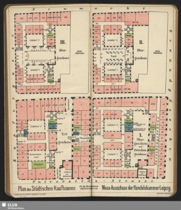 Plan des Städtischen Kaufhauses für die Messen