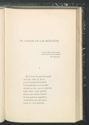 El cantor de las montañas