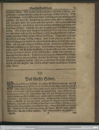 XII. Das fünffte Gebott