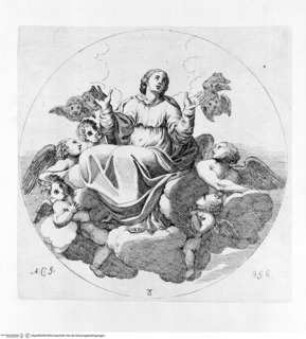 Vita di San Diego, dipinta nella Cappella di S. Giacomo de Spagnoli ..., Tafel 8: Mariae Himmelfahrt