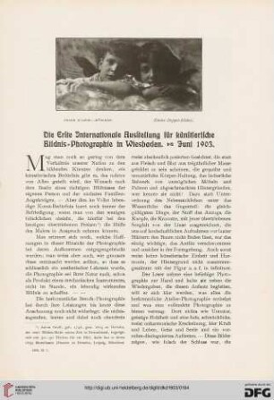 Die Erste Internationale Ausstellung für künstlerische Bildnis-Photographie in Wiesbaden - Juni 1903