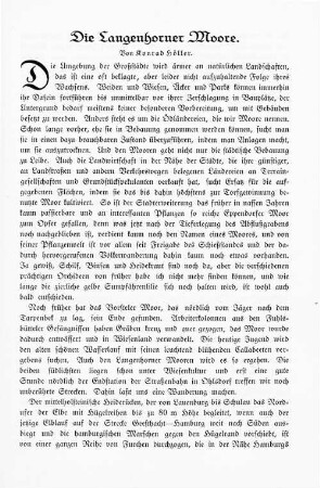Die Langenhorner Moore.