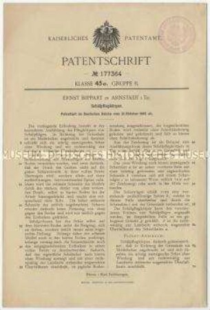 Patentschrift eines Schälpflugkörpers, Patent-Nr. 177364
