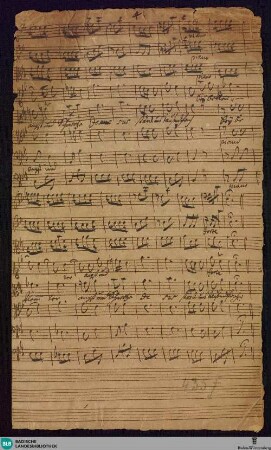 Cantatas. Fragments - Mus. Hs. 435f : V (4), orch; BrinzingMWV 1.34