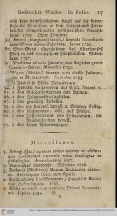 Miscellanea