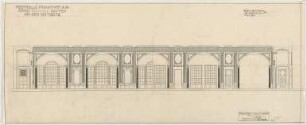 Thiersch, Friedrich von; Frankfurt / Main (Hessen); Festhalle - Bankettsaal (Längsschnitt)