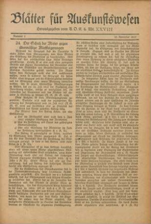 7.1917: Blätter für Auskunftswesen