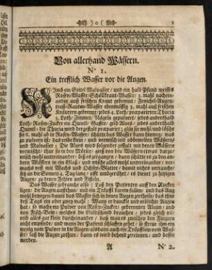 1-29, Von allerhand Wässern.