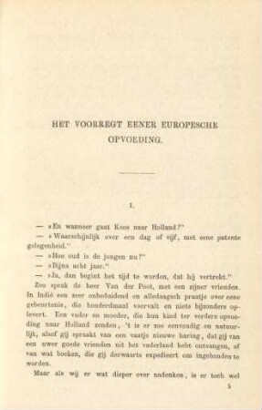 Het voorregt eener Europesche opvoeding