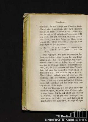 a) Das künstliche Erzielen der Saamen - das künstliche Befruchten - und das Säen