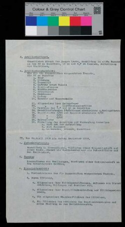 Ausbildungsplan für die Reserve-Offizier-Anwärter [ROA], 16. März bis 20. April 1908