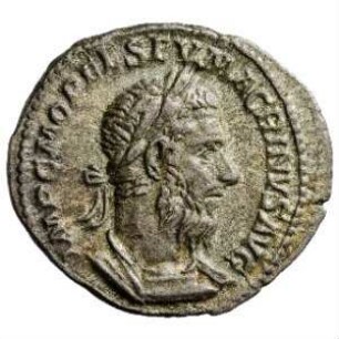 Münze, Denar, 217 - 218 n. Chr.