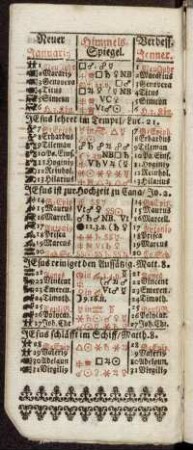 Neuer Januarius. Verbess. Jenner. - Neuer Junius. Verbess. Brachm. Prognosticon des Brachmonats.
