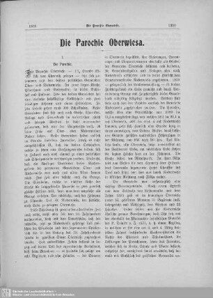 Die Parochie Oberwiesa