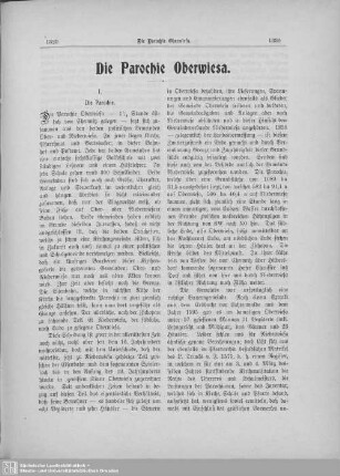 Die Parochie Oberwiesa