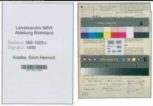 Entnazifizierung Erich Heinrich Koeller , geb. 01.02.1908 (Lohnbuchhalter)