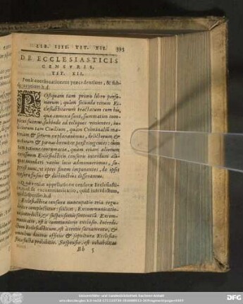 De Ecclesiasticis Censuris, Tit. XII.