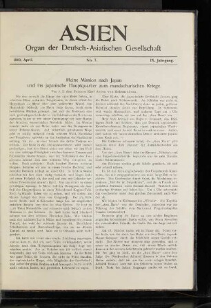 1910, April. No.7. IX. Jahrgang.