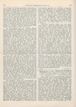 428-429 [Rezension] Frick, Heinrich, Romantik und Realismus im Kirchenbegriff