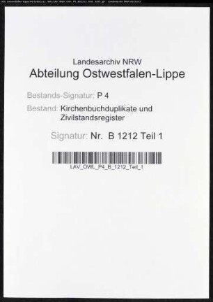 Heiratsbelege zum Zivilstandsregister der Stadt Iserlohn (A 1813)