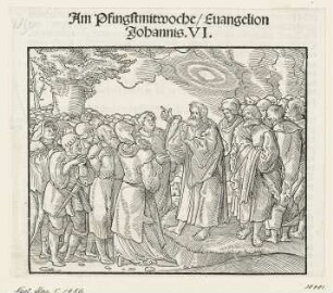 Christus predigt, aus: Martin Luther, "Auslegung der Evangelien von Ostern bis auffs Advent", Wittenberg 1530, S. LXXVI verso