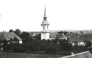 Radmeritz (heute: Radomierzyce), Blick zur Kirche von Südwesten