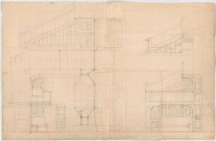 Thiersch, Friedrich von; München, Romanstr. 13; Villa von Hösslin - Diele (Schnitte)