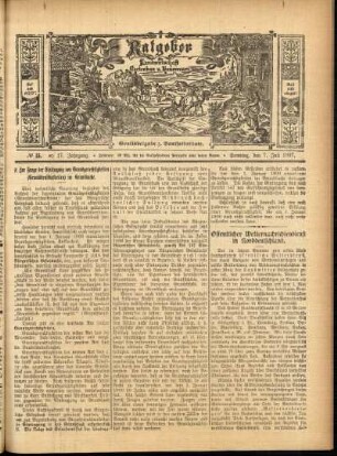 Ausgabe vom Sonntag, den 07. Juli 1907.