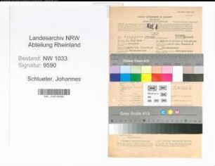 Entnazifizierung Johannes Schlueter , geb. 10.06.1898 (Polizeimeister)