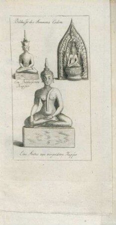 Eine Statue von vergoldeten Kupfer