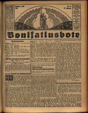 Erste Ausgabe vom Sonntag, den 31. Mai 1931.