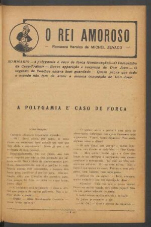A poligamia é caso de forca (Continuação)