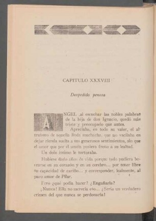 Capítulo XXXVIII - Despedida penosa