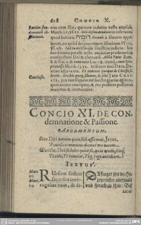 Concio XI. De Condemnatione & Passione