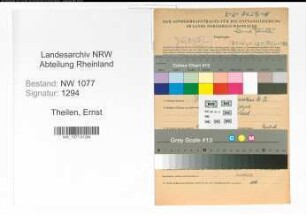 Entnazifizierung Ernst Theilen , geb. 16.04.1920 (Polizist)